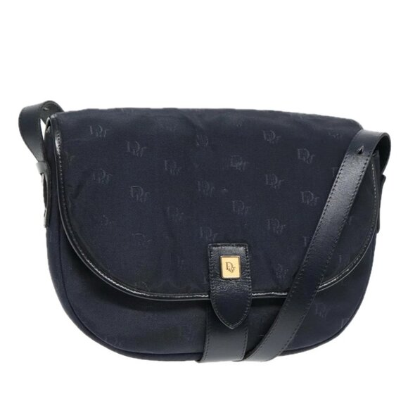 Christian Dior Canvas Shoulder Bag Navy Auth ep6030 - Picture 1 of 15